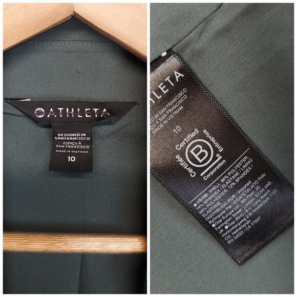 Athleta Endless Primatwill Blazer in Sage Green Size 10 - Picture 10 of 14